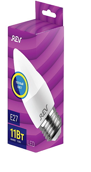 Светодиодная лампа REV E27 Свеча 11Вт 32524 6